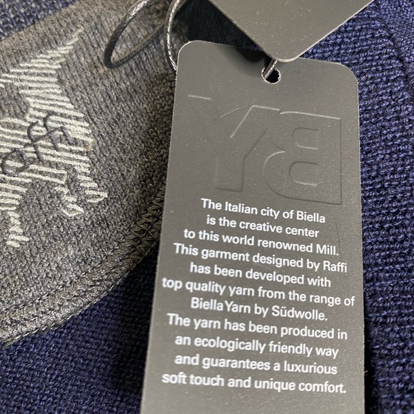 Raffi Italian Extra Fine Merino Wool Dark Navy Sweater Vest New with Tags Sz XL - Picture 5 of 7